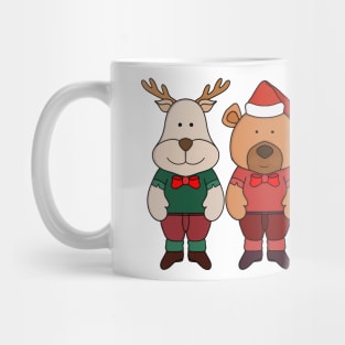 Adorable animals ready for winter Mug